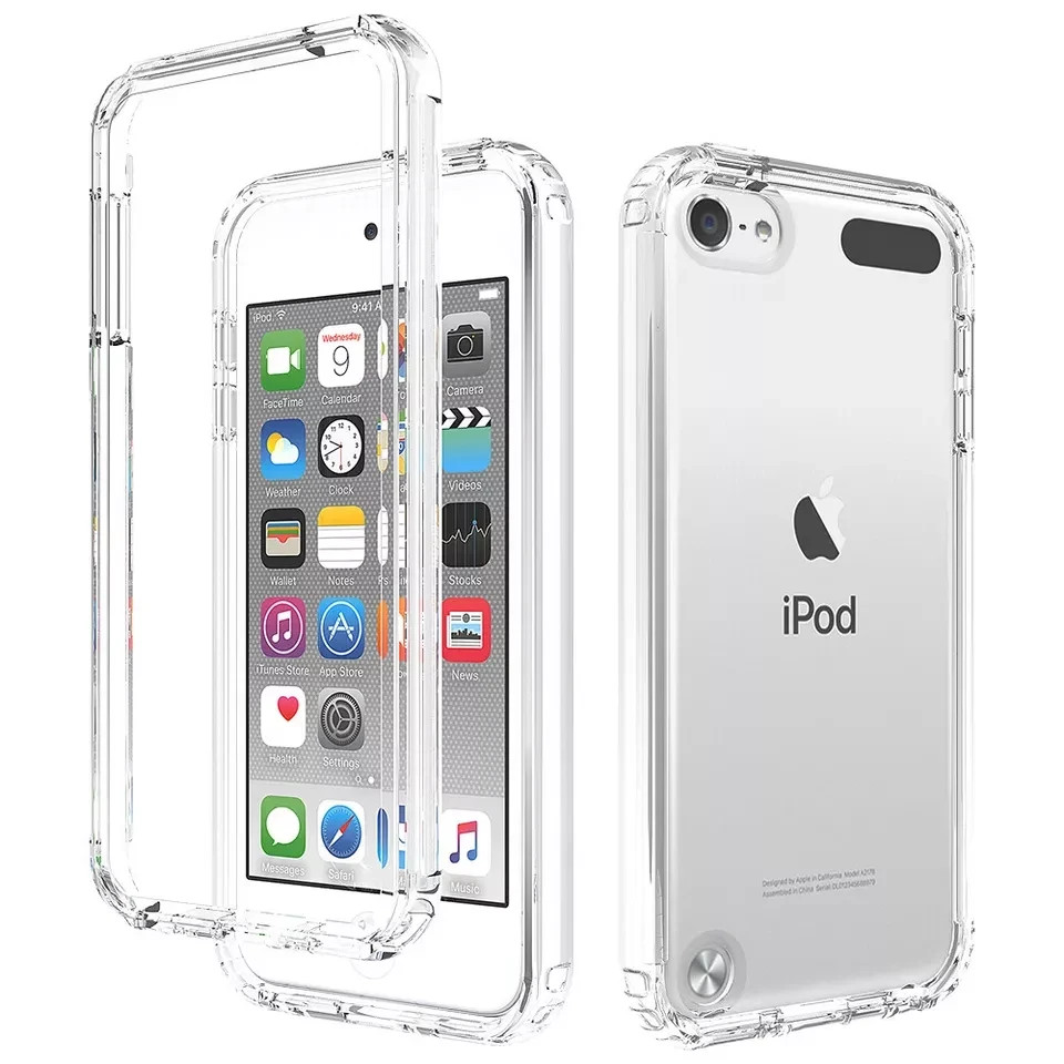 iPod Touch 5th 6th & 7th Generation - 2 Pack Soft Silicone TPU Rubber Clear Case