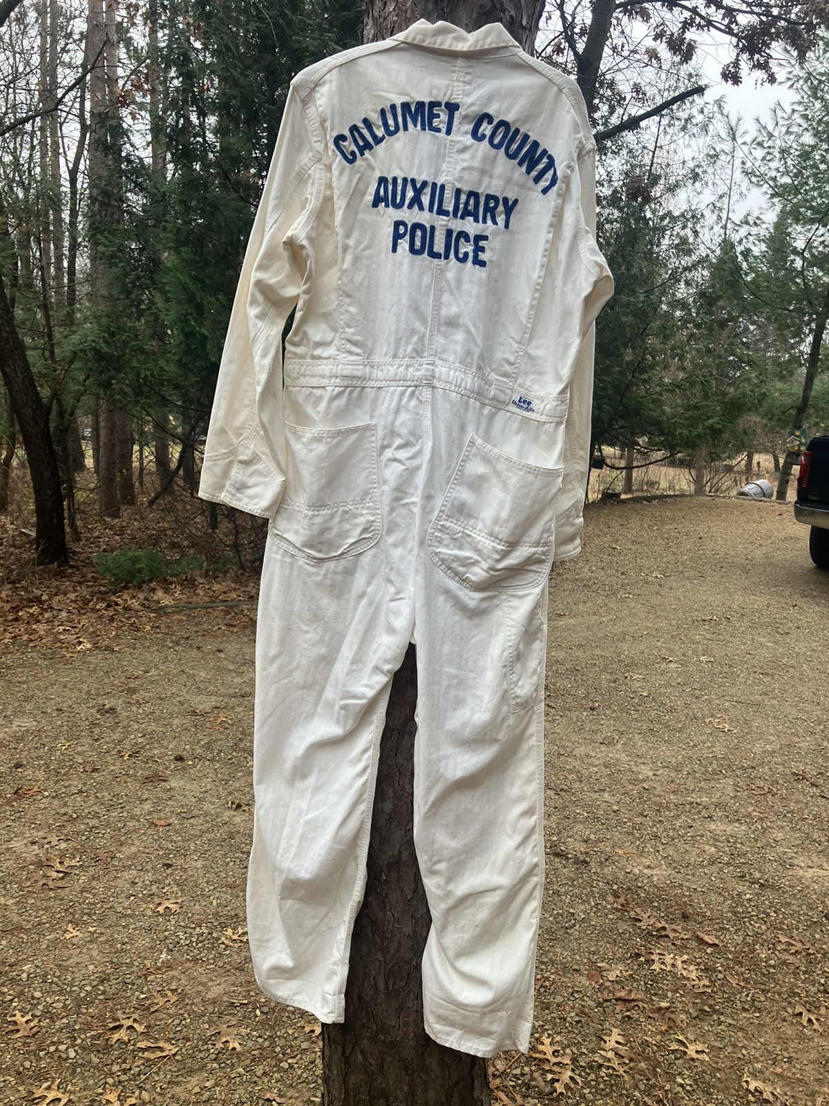 Vintage 50s LEE Auxiliary Police Wisconsin Sanforized Coveralls Jumpsuit.Rare