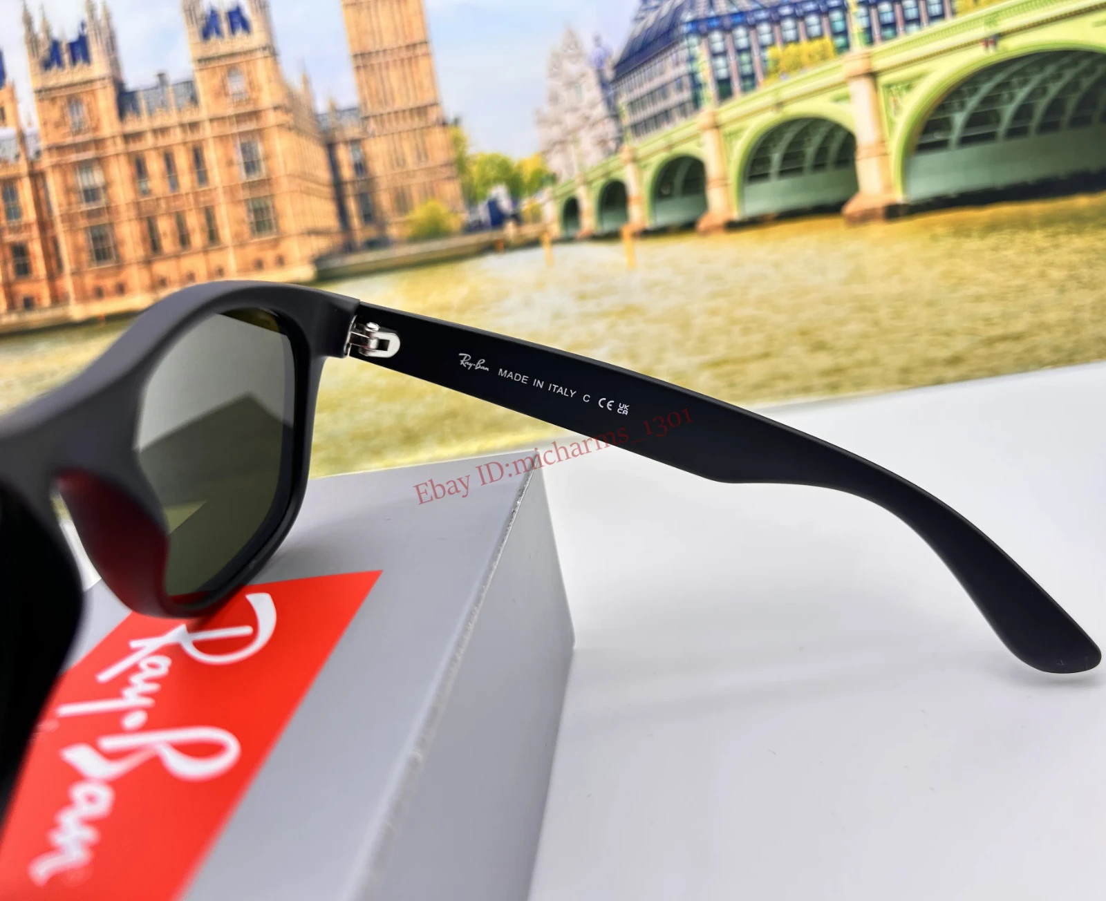 Ray-Ban Wayfarer FLASH Rb2132 Lens Blue Flash 622/17 Sunglasses 55mm