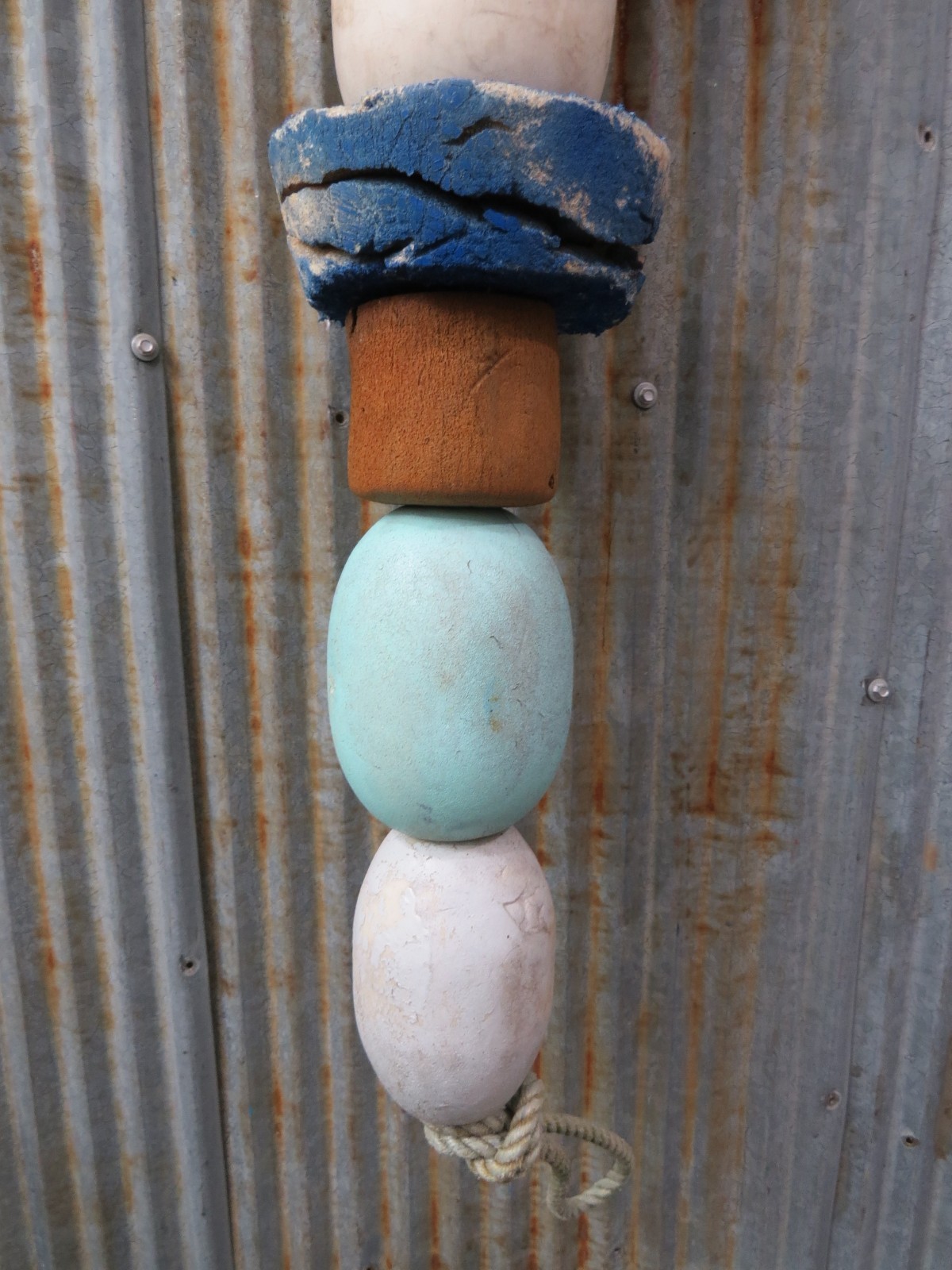 10 Old Fish Net Floats 47 Inches Long Fishing Buoys Bouys Tiki Hut Bar (SF433)