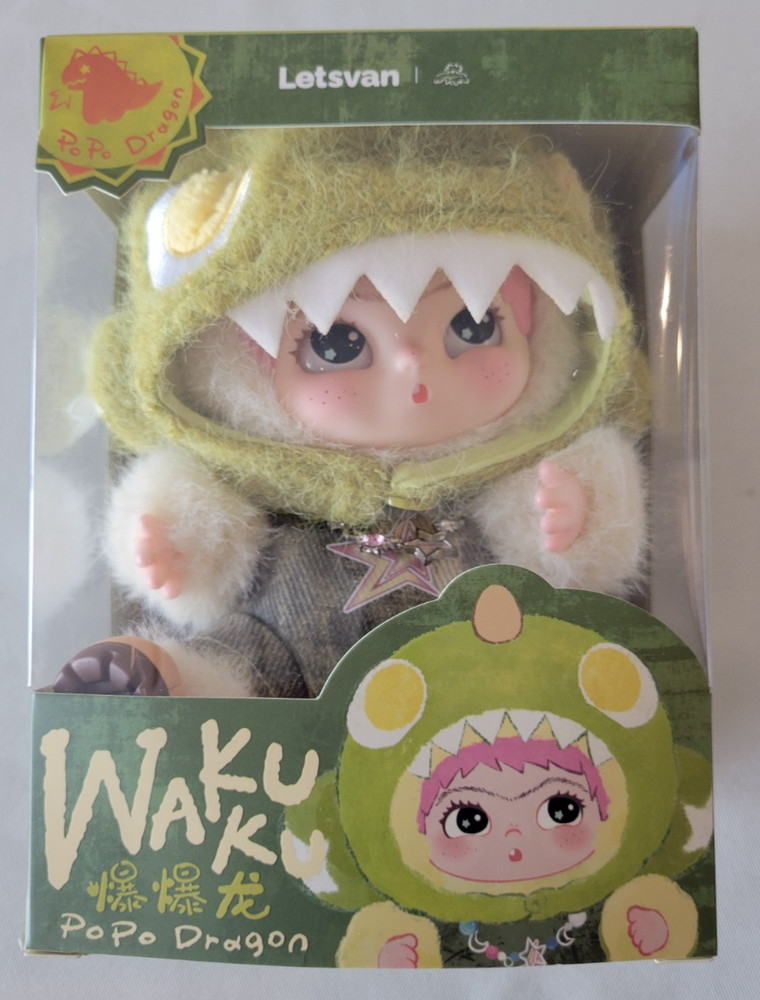 Authentic Letsvan - Wakuku Popo Dragon Vinyl Face Plush Pendant Hot Toy Sealed