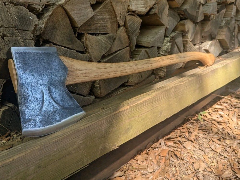 Belknap Bluegrass Phantom Bevel Jersey Pattern Axe 3.5lb Head On Hickory Handle