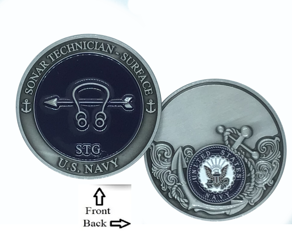 STG = Sonar Technician Surface ~ U.S. Navy ~ Challenge Coins ~ Navy