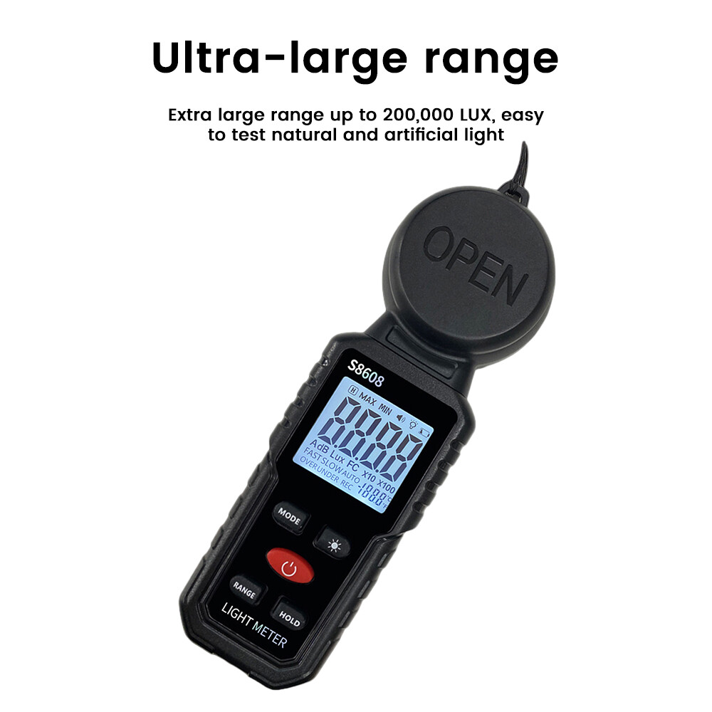 Light Meter Digital Illuminance Meter Luxmeter Luminometer Photometer 200000Lux