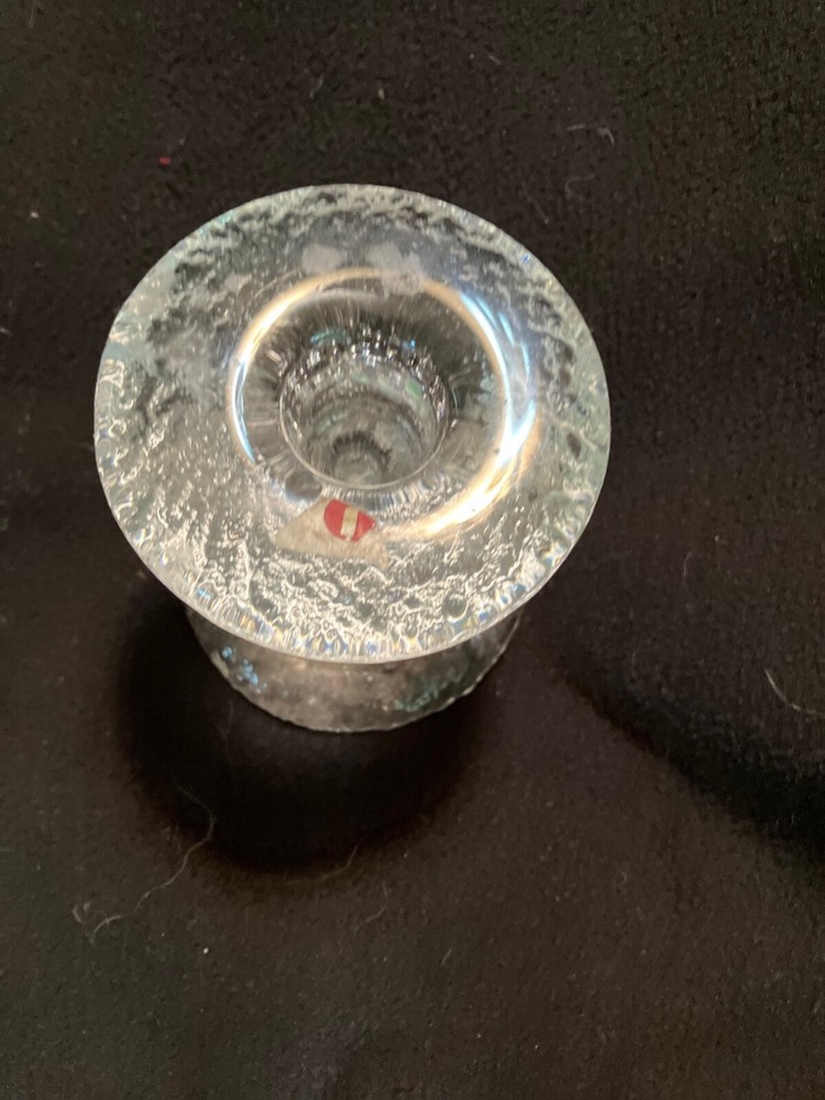 Finnish crystal candlestick - 3 1/2 “