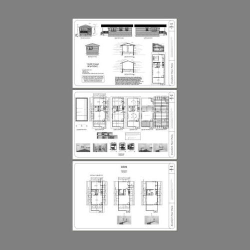 16x32 Tiny House -- 511 sq ft -- PDF Floor Plan -- Model 2H