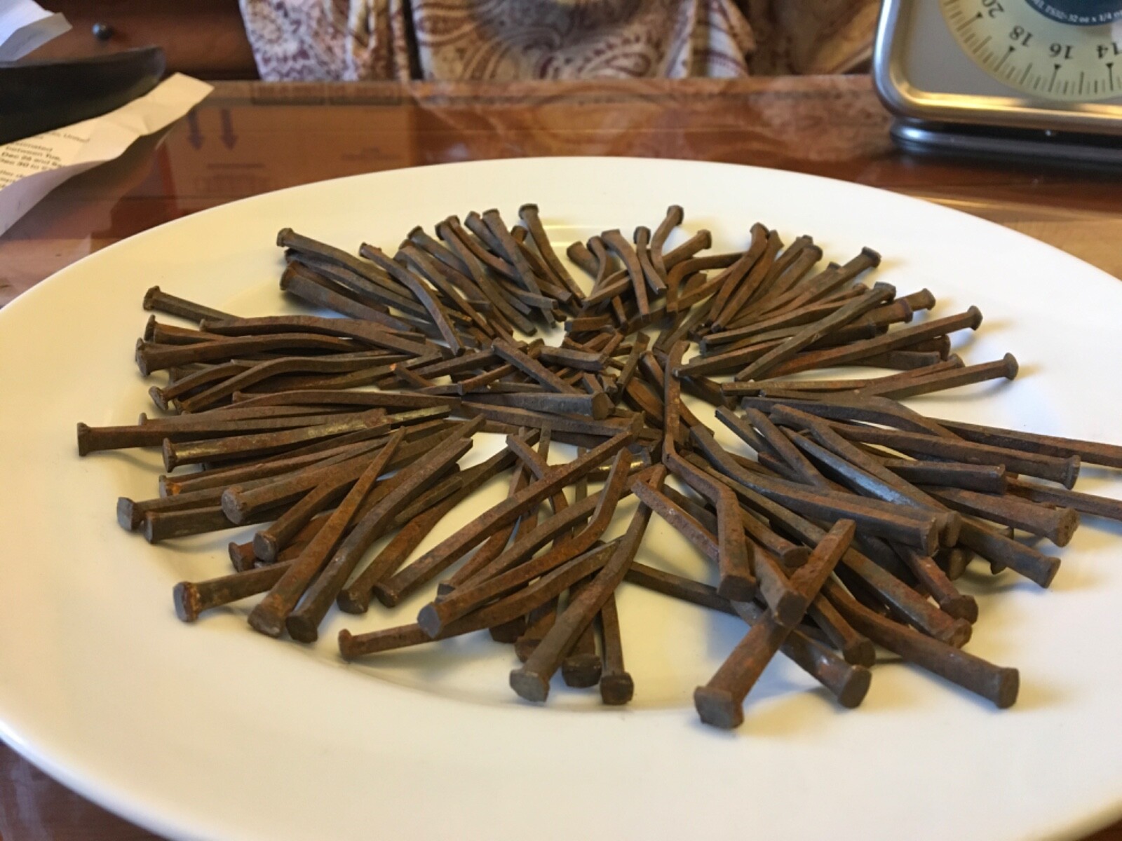 120+ OLD HAND CUT SQUARE HEAD 2 1/2” NAILS, RUSTY 1800’S 1900’S No25