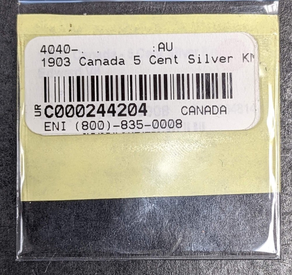 1903 Canada 5 Cent Silver Edward VII