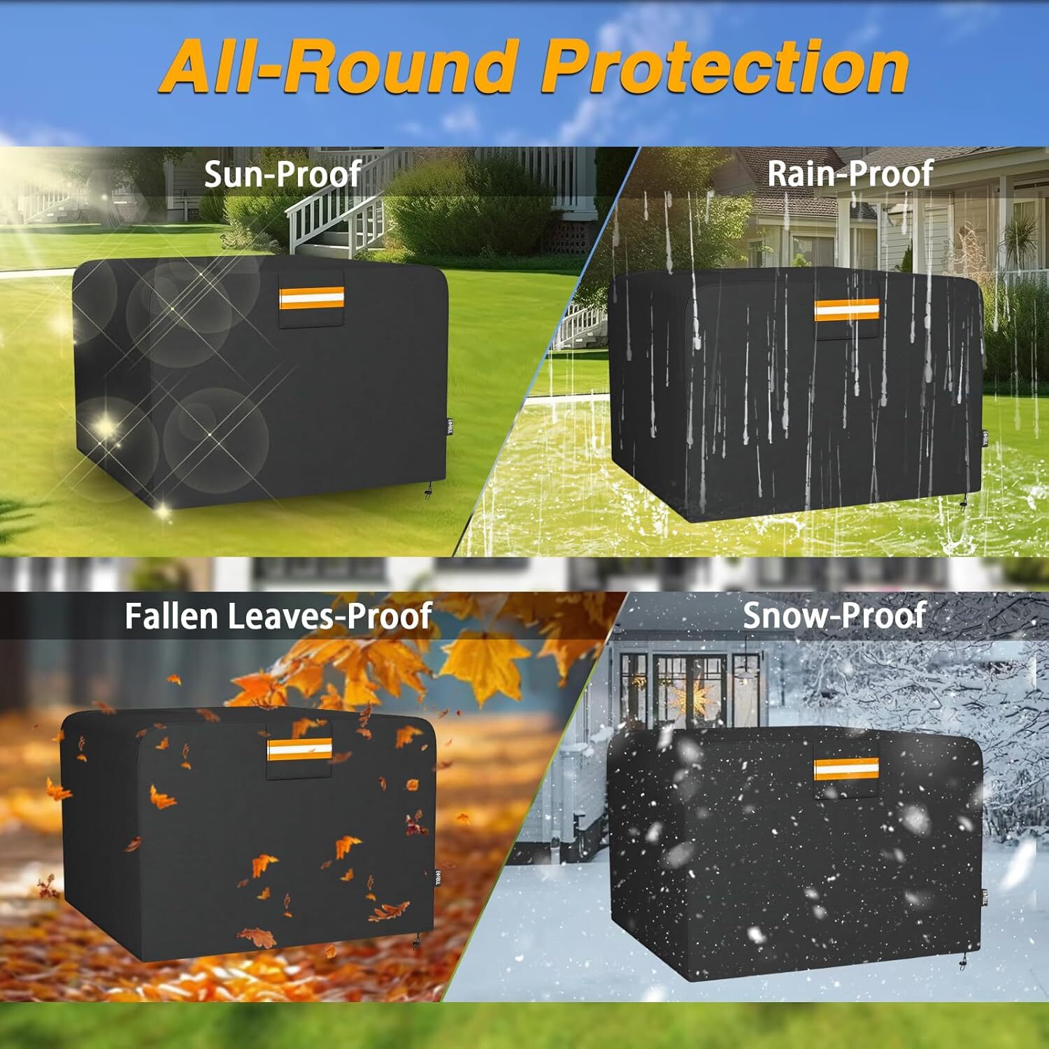 Heavy Duty 420D Square Fire Pit Cover for 28-32 Inch Fire Pit Table us