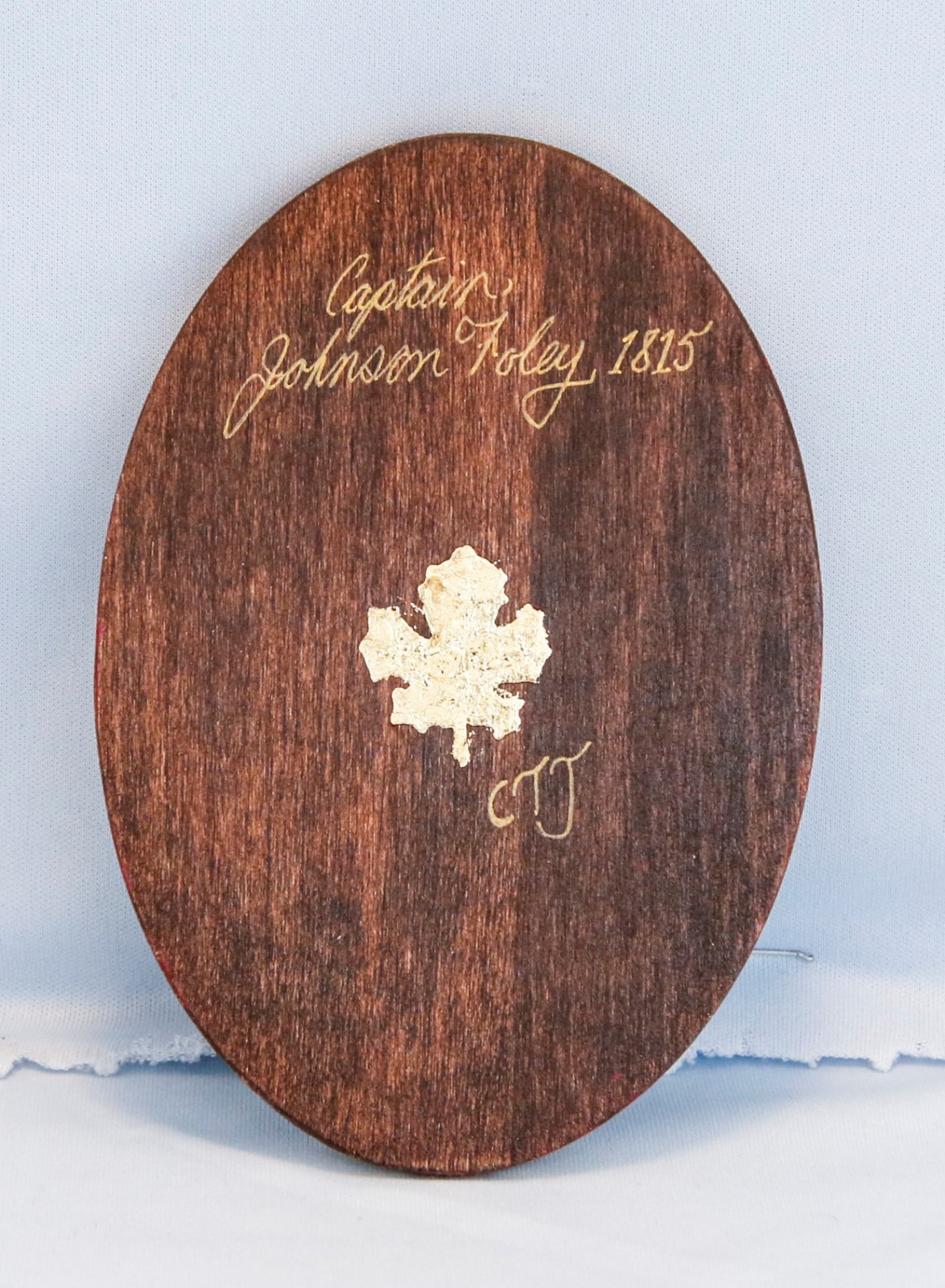 Vintage Hand Painted Wooden Plaque British Navy Captain Johnson Foley Napoleon