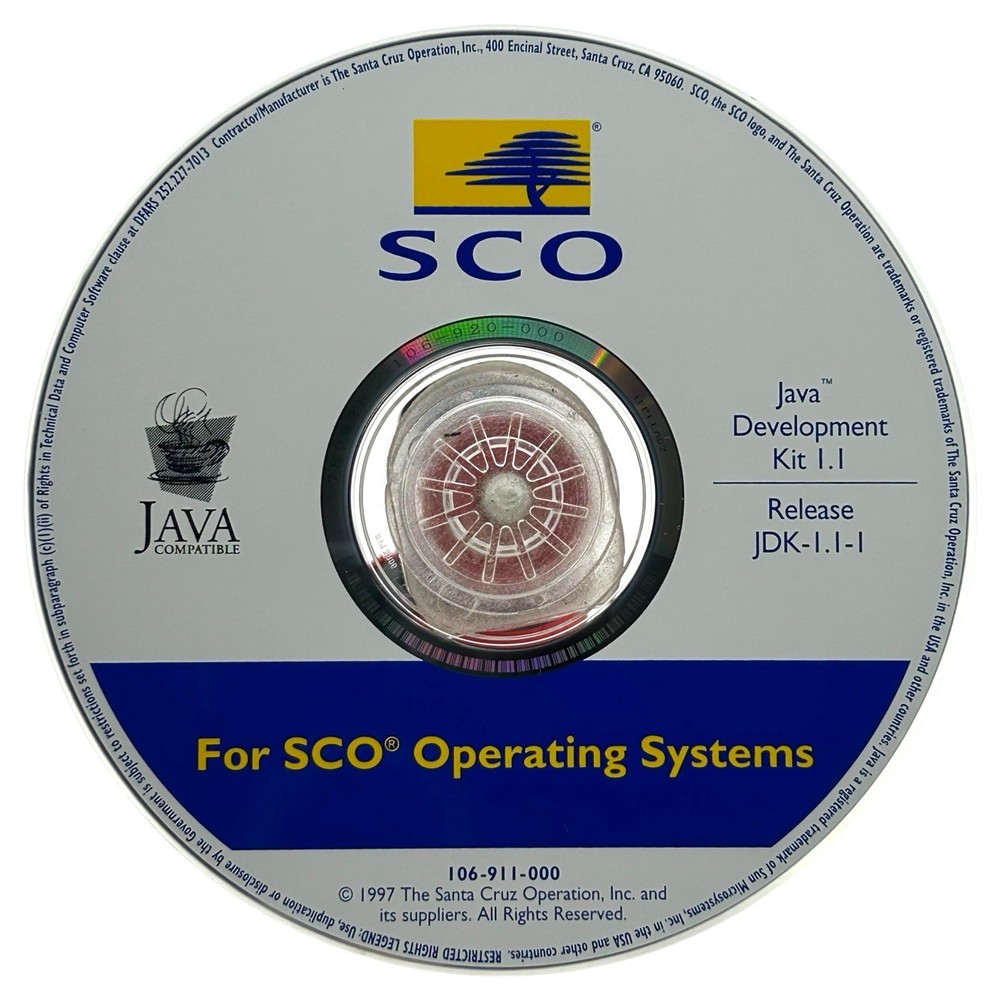 Free SCO OpenServer 5.0.2 w/ Enhancement Products & Java Dev Kit Vintage 1997