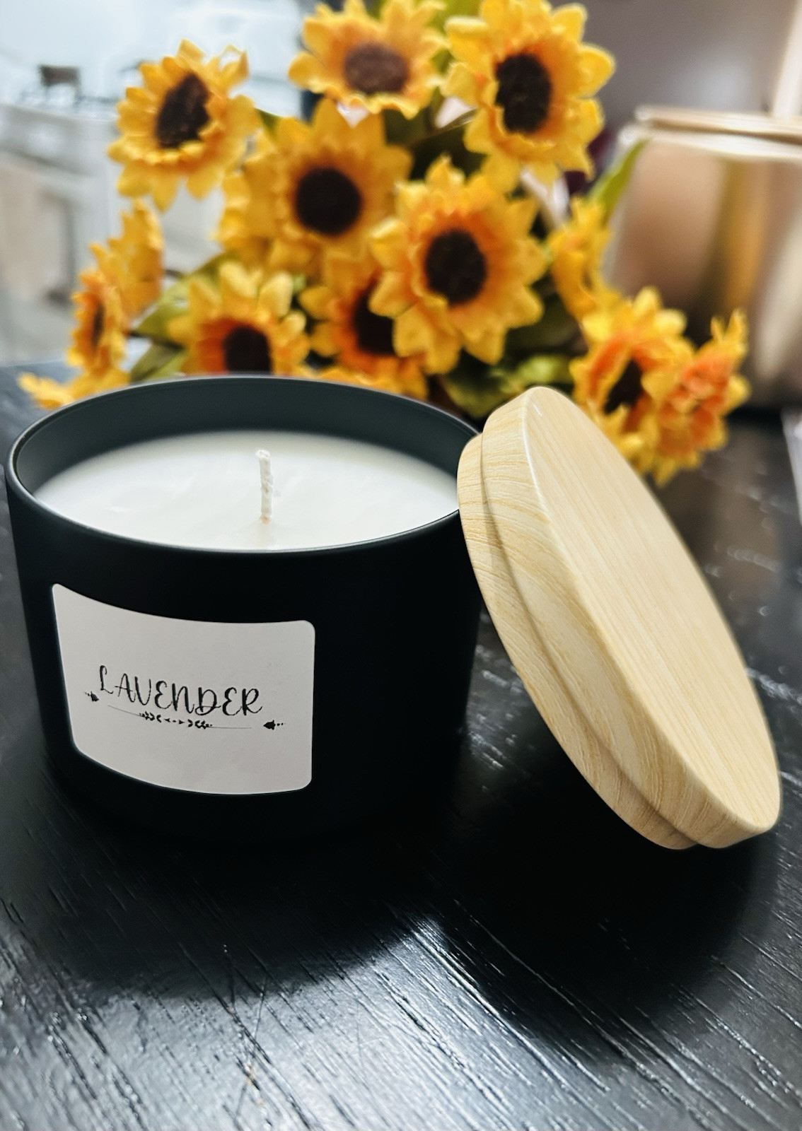 Home Made lavender Scented Candle