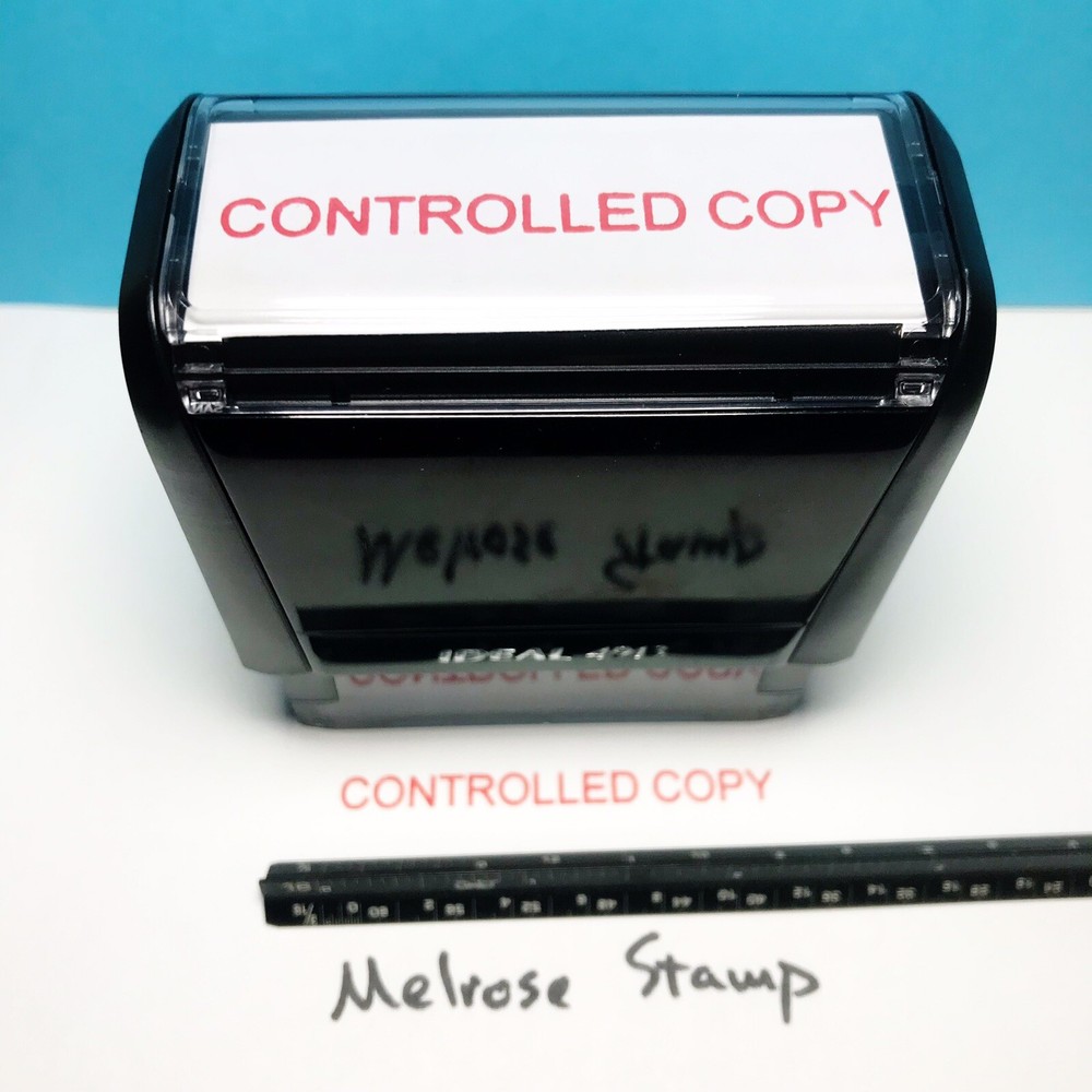 Controlled Copy Self Inking Stamp Red Ink Ideal 4913