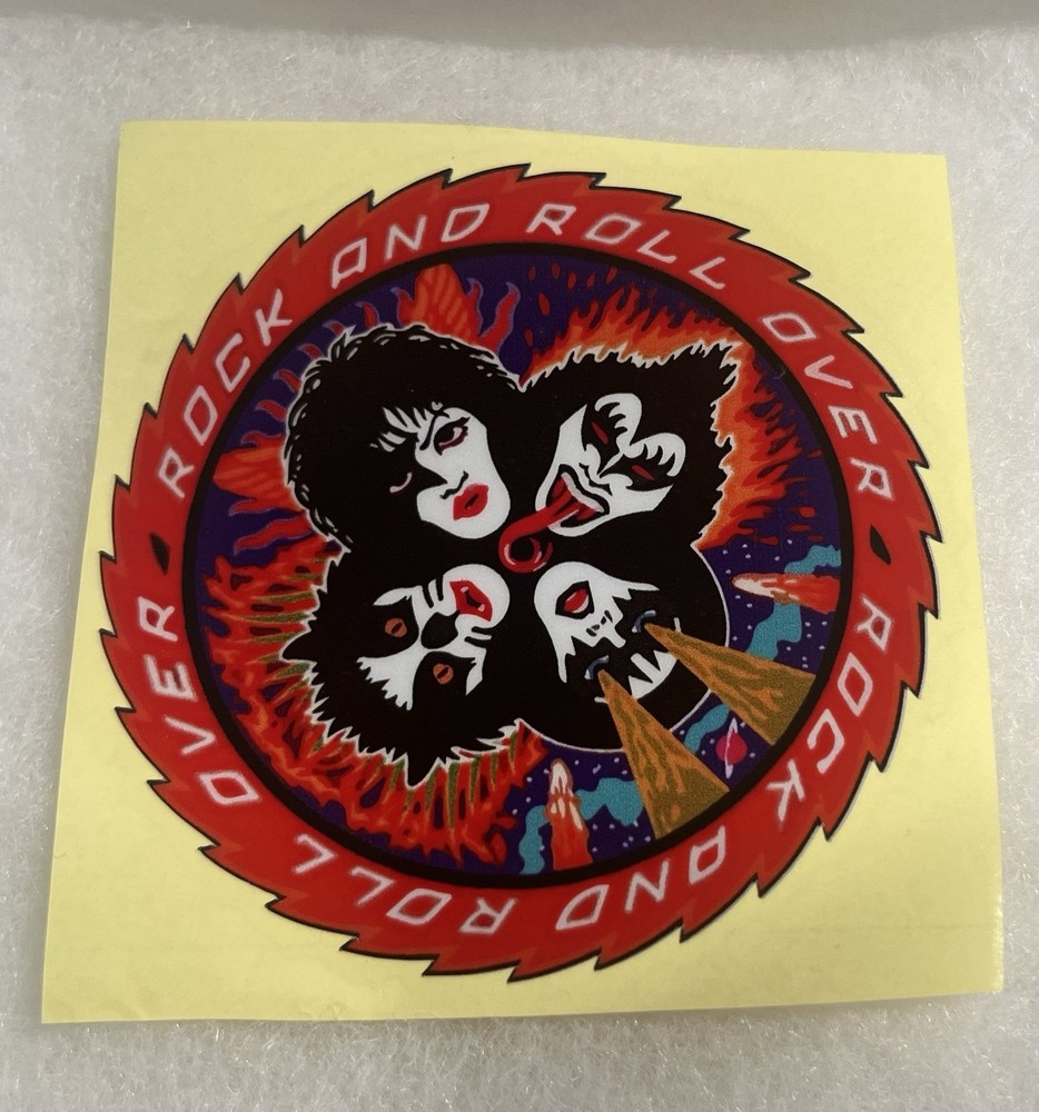 KISS Rock And Roll Over Clear Vinyl Bumper Sticker Or Any Flat Surface