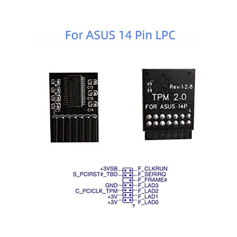 For Asus 14-Pin LPC TPM2.0 Platform Remote Card Encryption Security Module