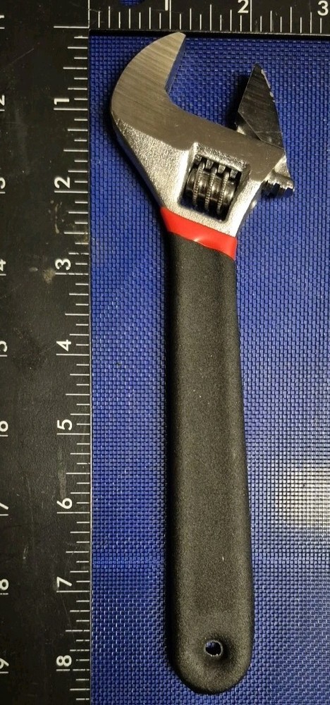 New 8" Adjustable Wrench With Rubberized Handle Unbranded