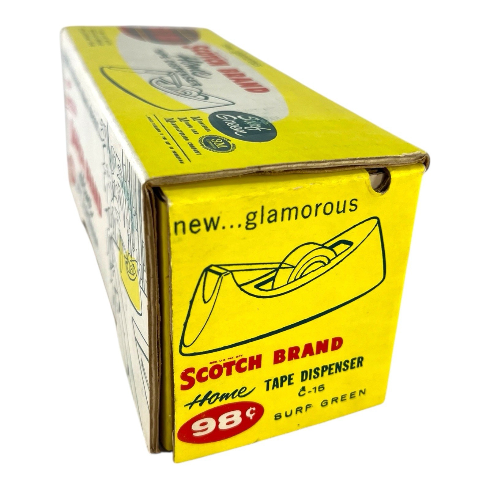 VTG Late 1950s-Early 1960s Scotch Brand 3M Surf Green Tape Dispenser C-5 NIB