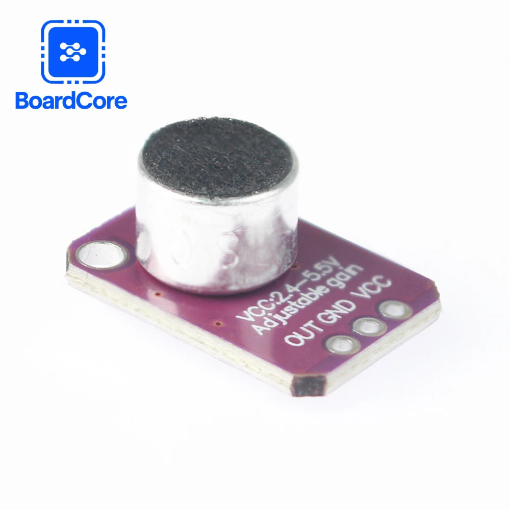 MAX4466 Electret Microphone Amplifier Module Adjustable Gain Board DC 2.4-5V
