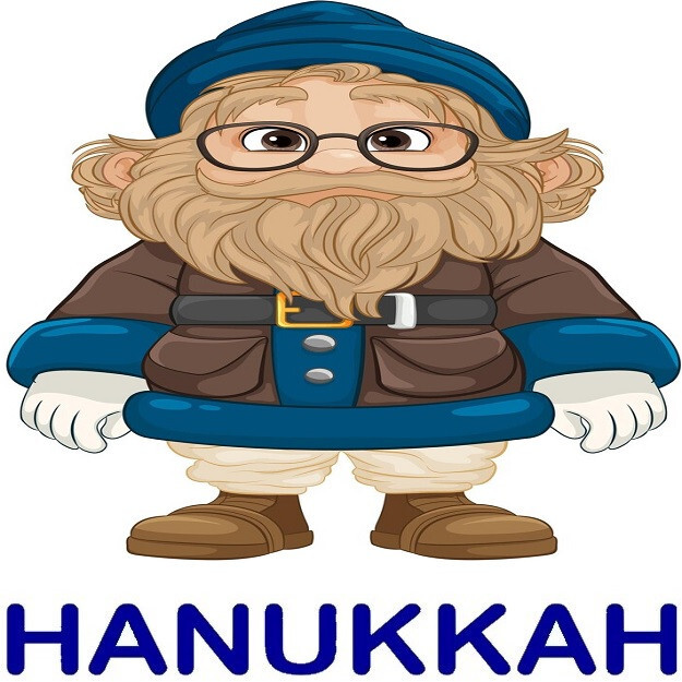 30 Custom Little Old Hanukkah Guy Personalized Address Labels