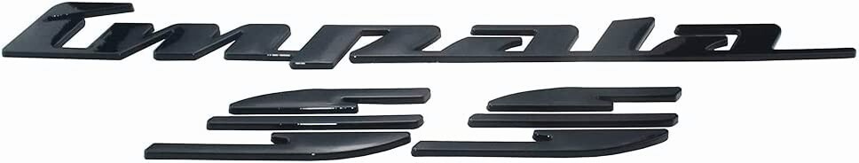 2Pcs Impala Ss Rear Quarter Panel Emblem for 1994 1995 1996 Impala (Gloss Black)