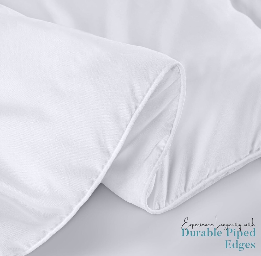 Utopia Bedding Quilted Comforter w/Corner Tabs Down Alternative Twin Size White