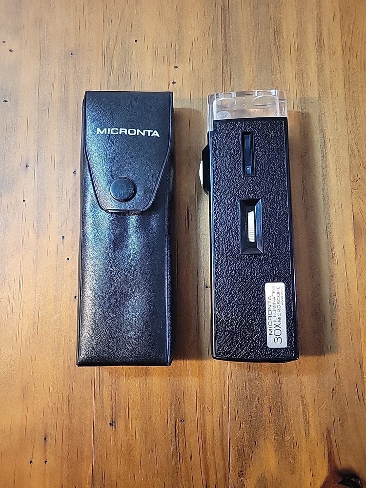 Vintage Micronta Lighted 30X Microscope w/Case