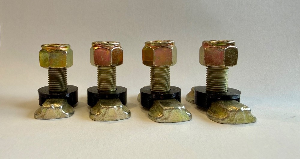 L-Track Low-Profile Locking Double Lug Tie Down L-Track Stud (4-Pack)