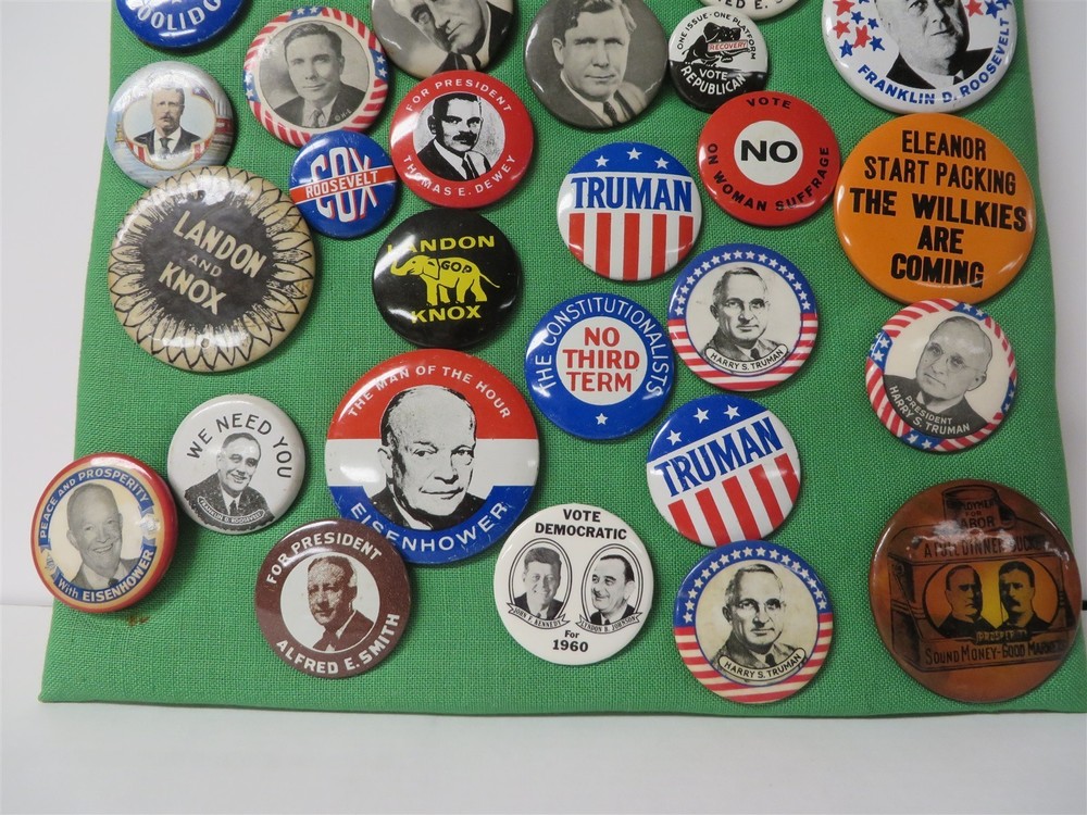 Presidential Political Campaign Woman Suffrage 42 Pinback Buttons Reproduction