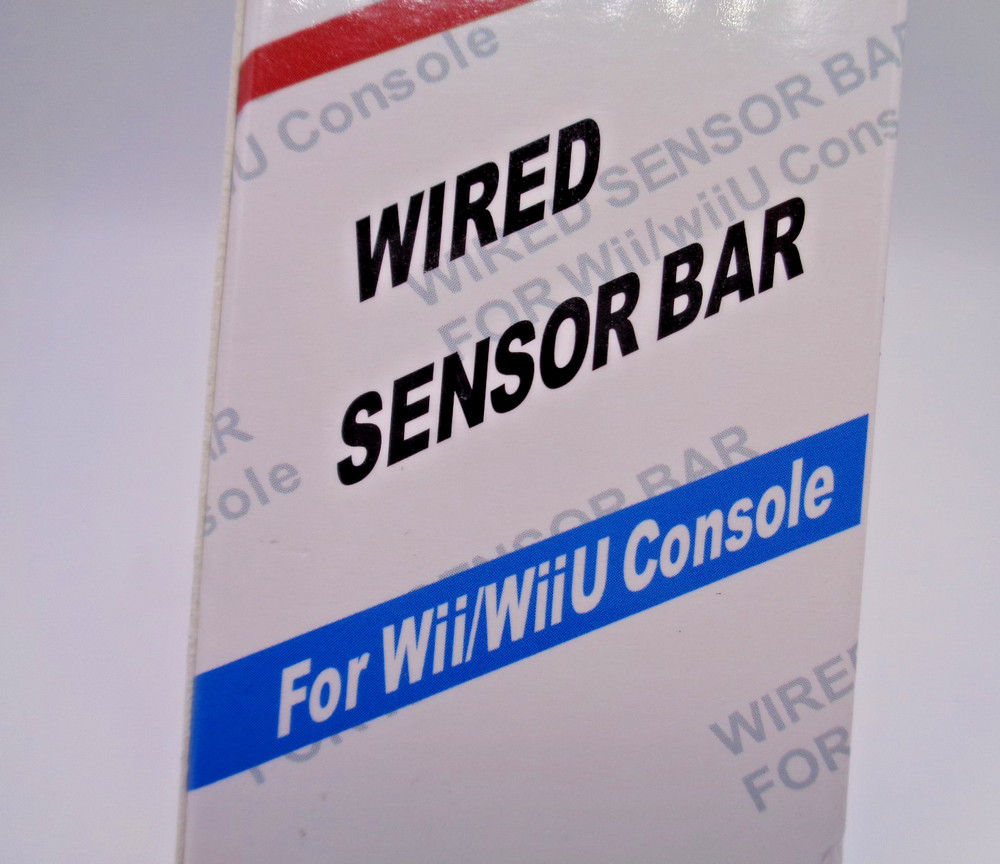 Wired Sensor Bar For Wii/WiiU Console With Easy Setup & Adhesive Mount