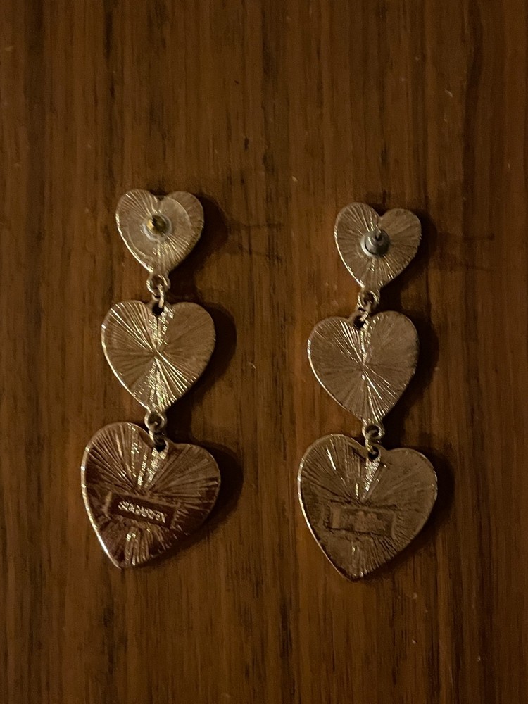 Sugarfix Stacked Red Hearts Earrings