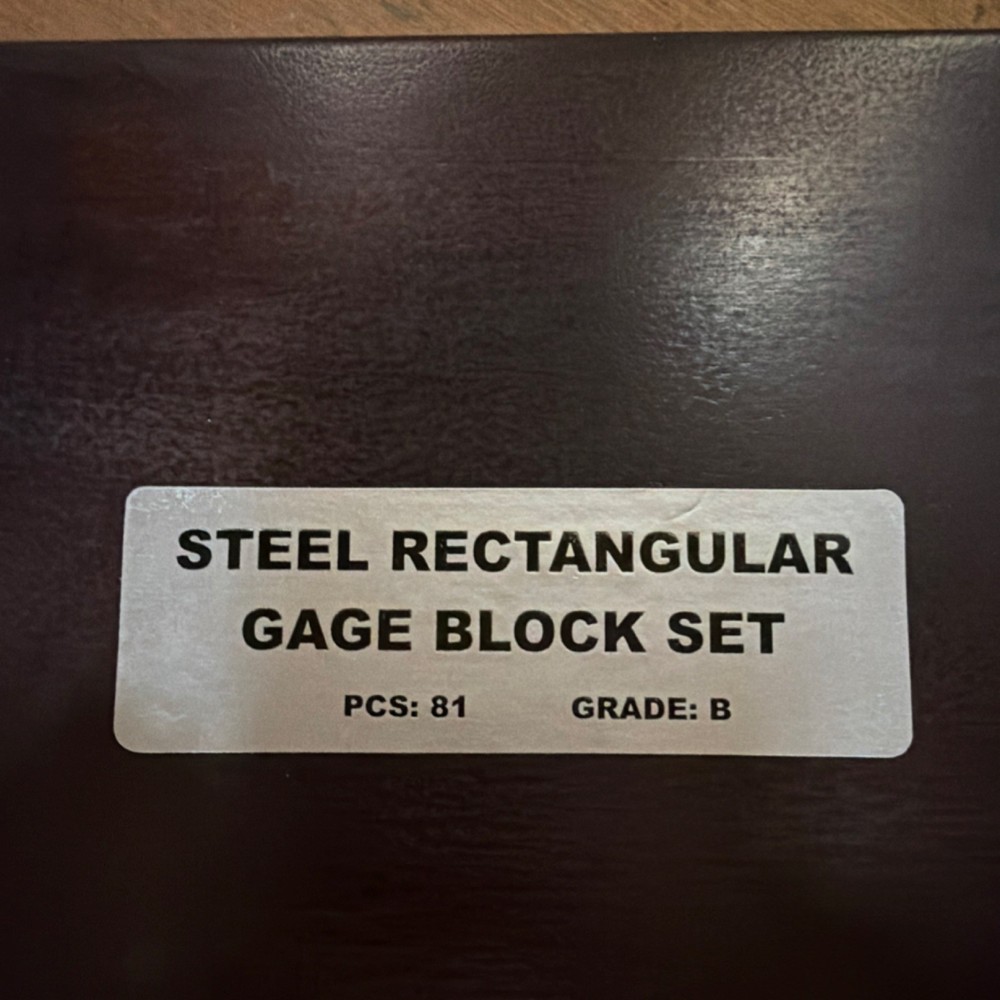 Steel Rectangular Gage Block Set 81 pcs Grade B