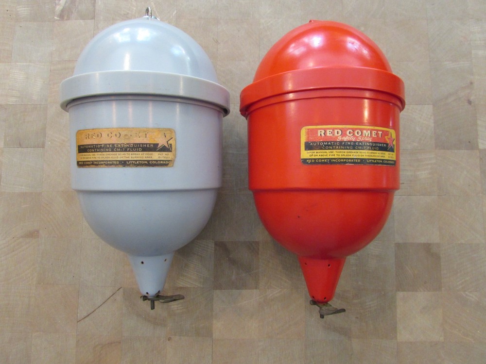 Vintage Red Comet Automatic Safety Spray Fire Control System 2 PCS.  EMPTY