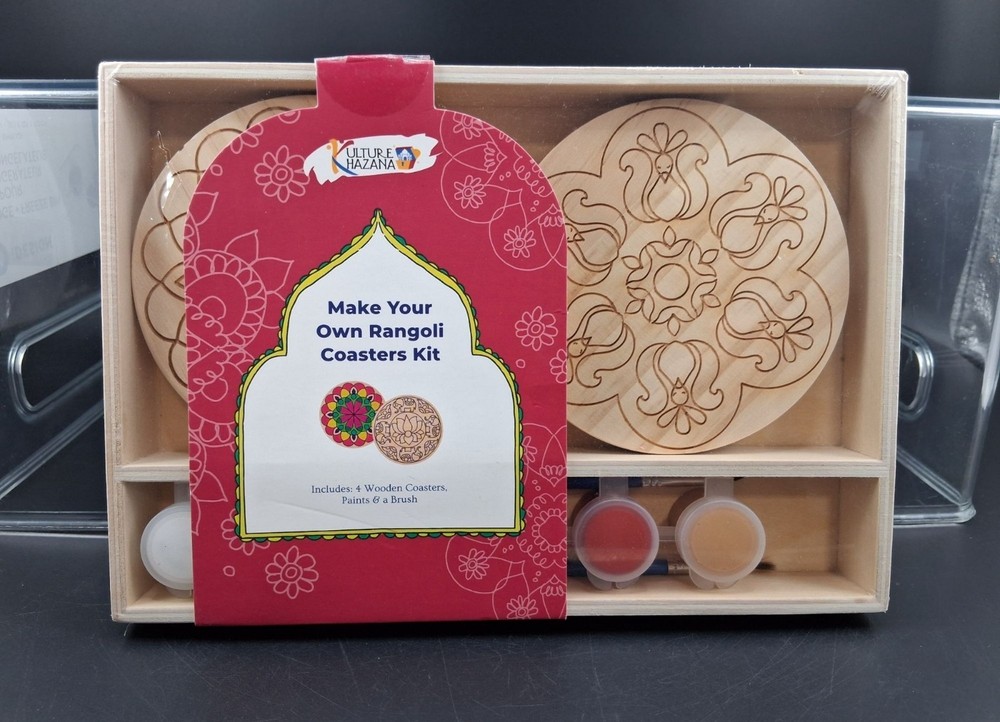 Make Your Own Rangoli Coasters Kit DIY Set