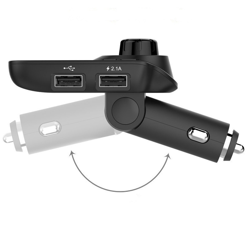 Bluetooth FM Transmitter Wireless In-Car Radio Adapter LCD Digital Screen 2 USB