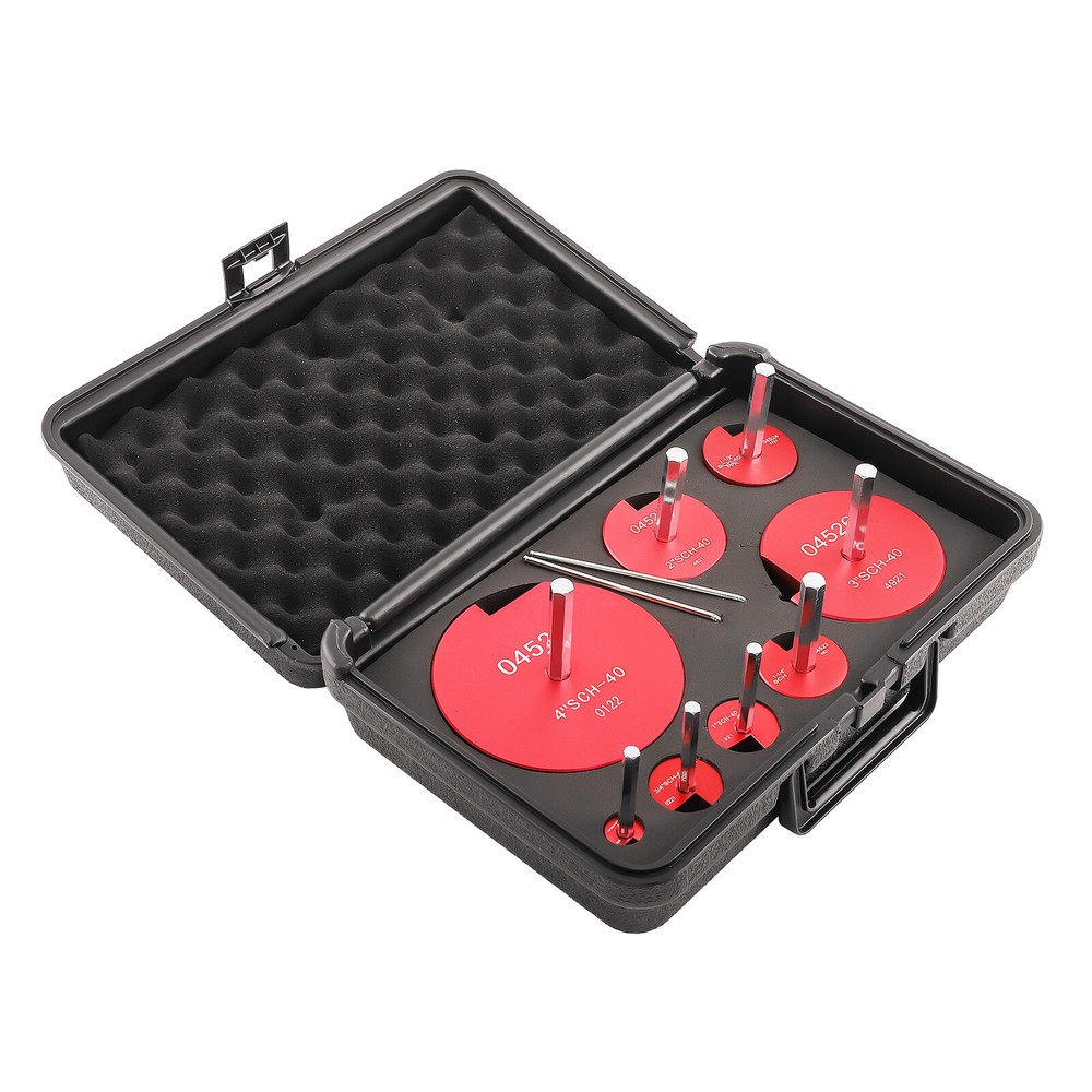 8x PVC Pipe Reamer Set W/ 1/2" Socket Fitting Saver for ABS Ventilation Pipe Red