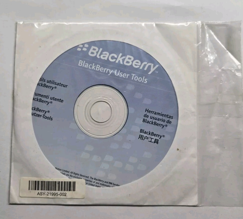 Blackberry User Tools Software (Windows PC CD-ROM, 2006)