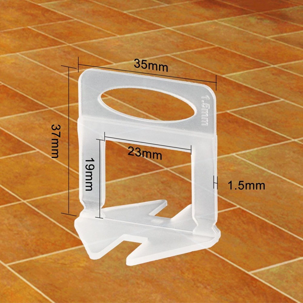 Tile Leveling System Clips 1/16" Leveler 1.5mm Clips, White