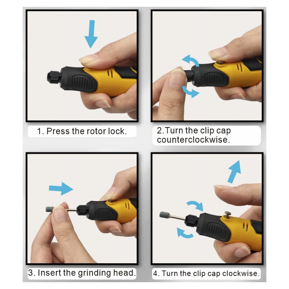 Wireless Handheld Electric Grinding and Engraving Pen with 58 Bits, Multifunc...