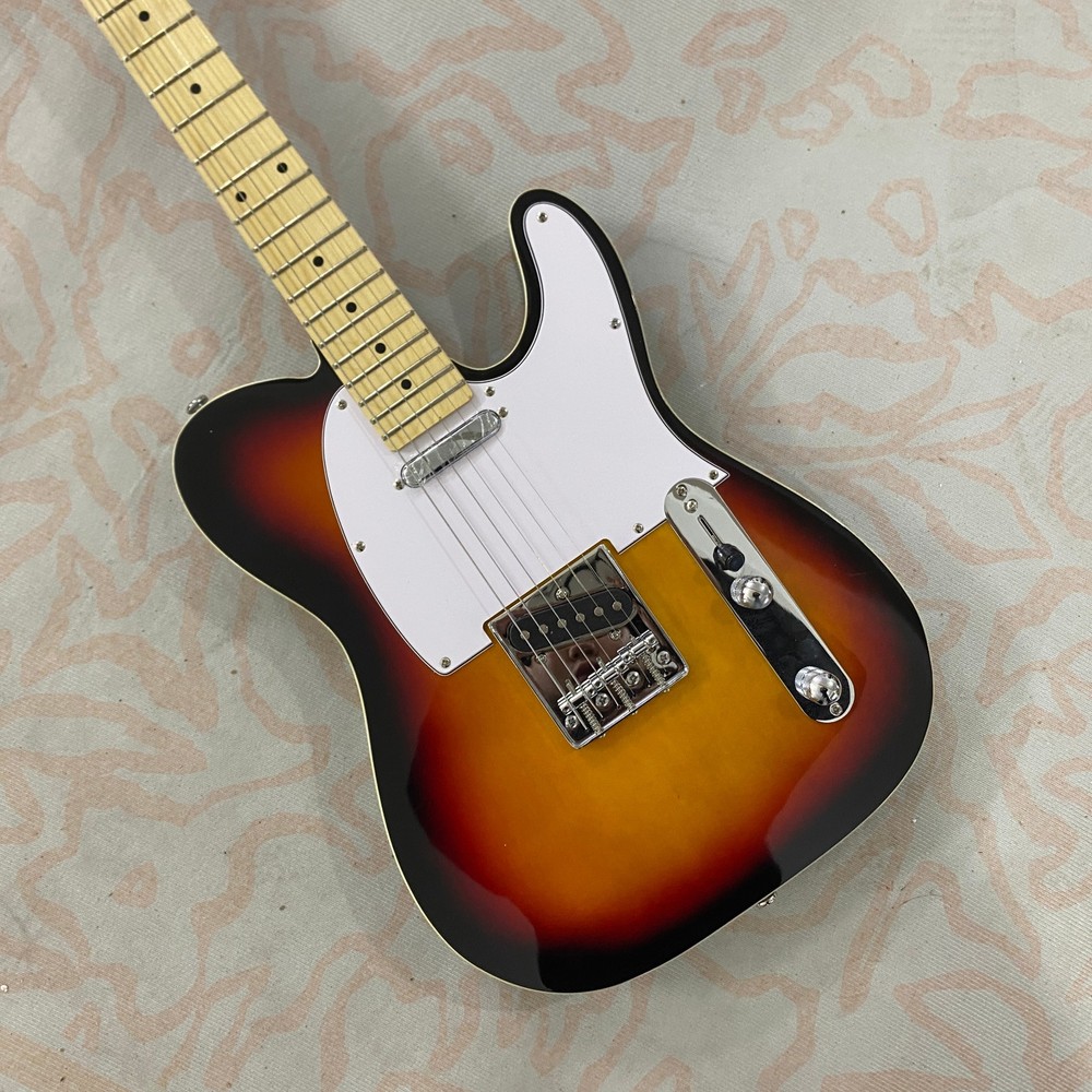 Retro Sunset Gradient TL Electric Guitar Gloss Solid Body Premium Build