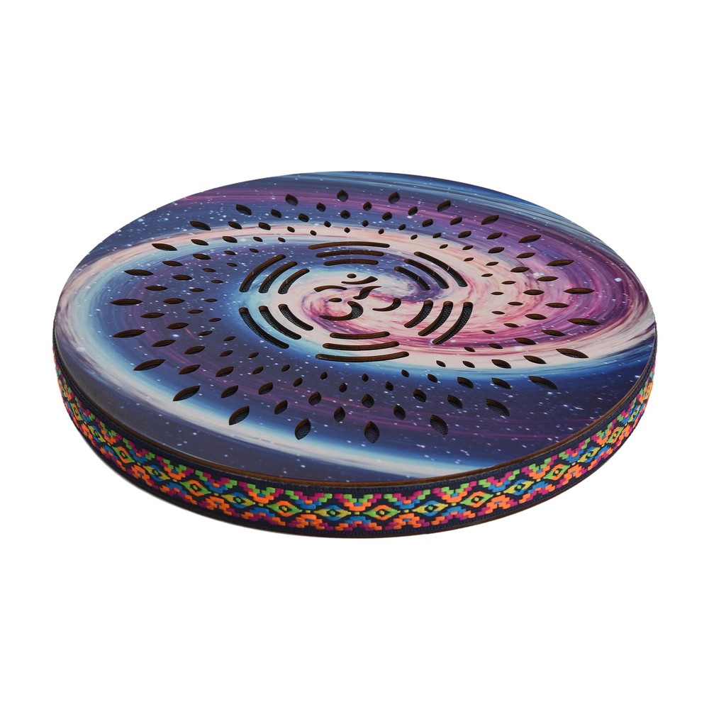 12 Inch Ocean Drum Ethnic Percussion Instrument Painted Drum Pattern Birch UZXU