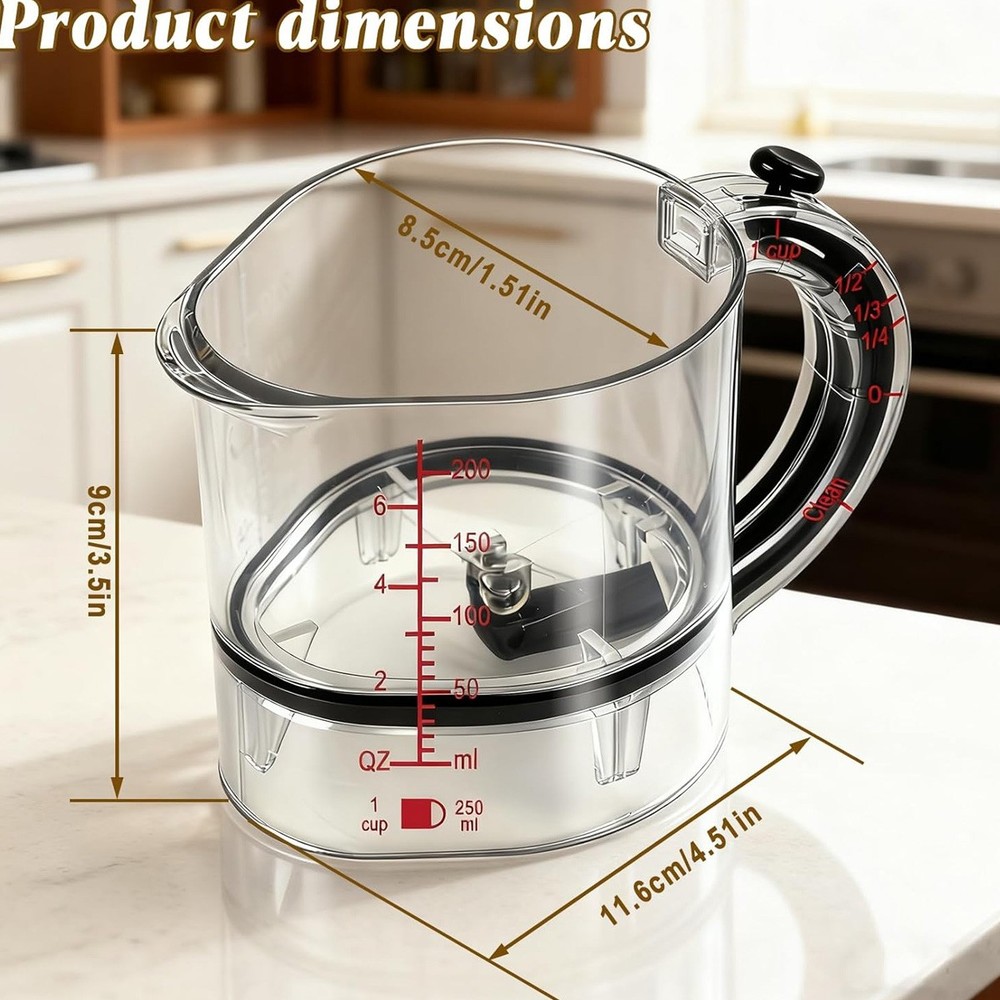 4-In-1 Adjustable Measuring Cup - Multi-Functional up Cup Measuring Cup, with Ad