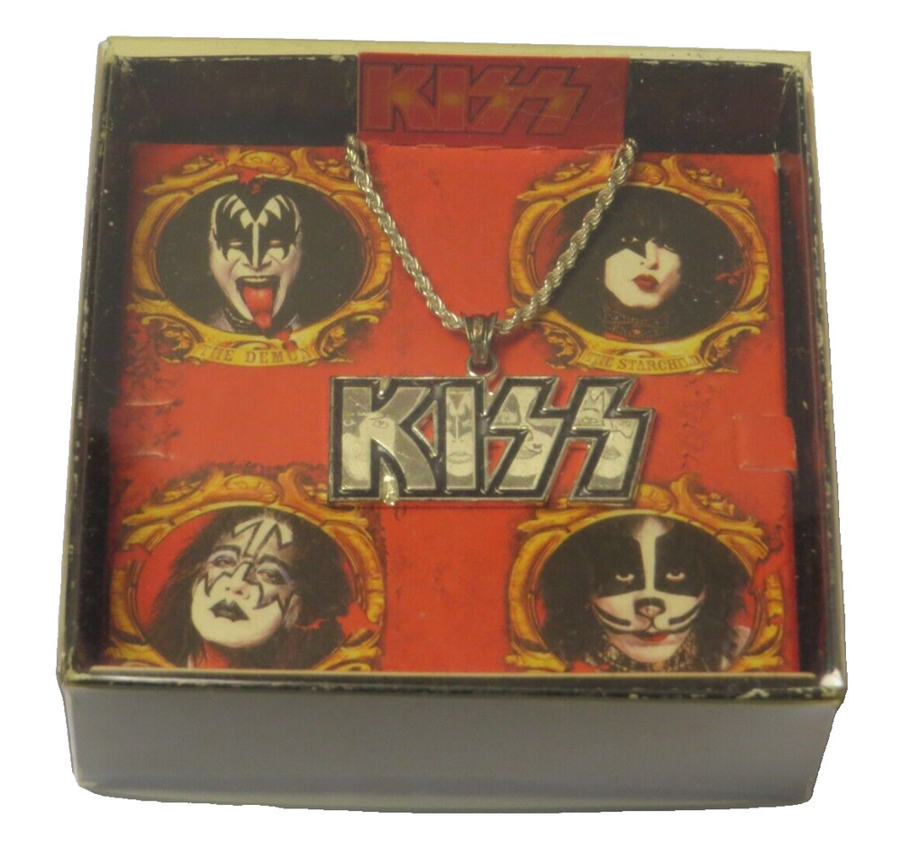 KISS PSYCHO CIRCUS FACES LOGO NECKLACE OFFICIAL 1998
