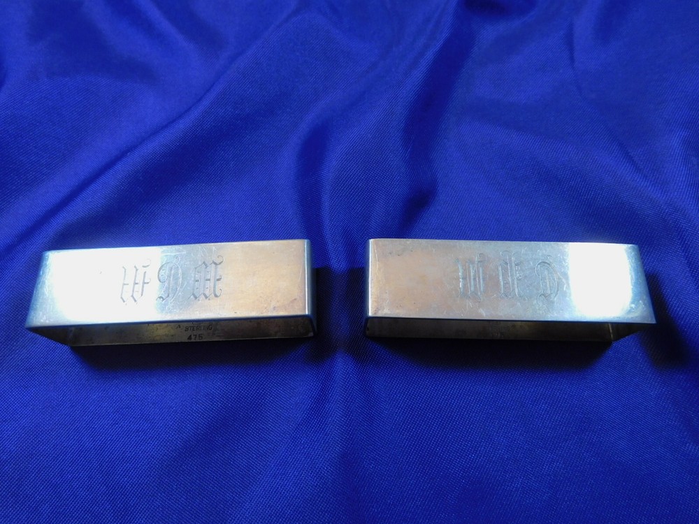 UNKNOWN MAKER #475 STERLING SILVER NAPKIN RING - VERY GOOD CONDITION MONOGRAM A