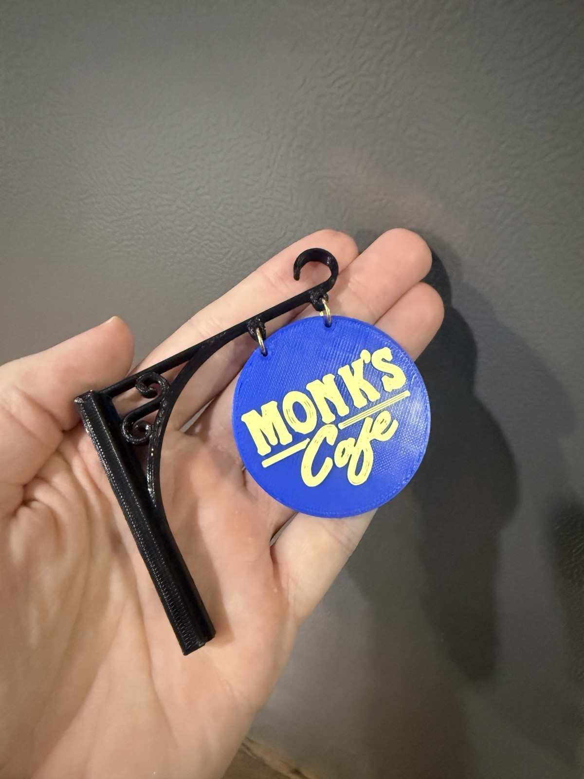 Monks Cafe Refrigerator Magnet Inch 3D Printed Seinfeld Inspired Cafe Sign