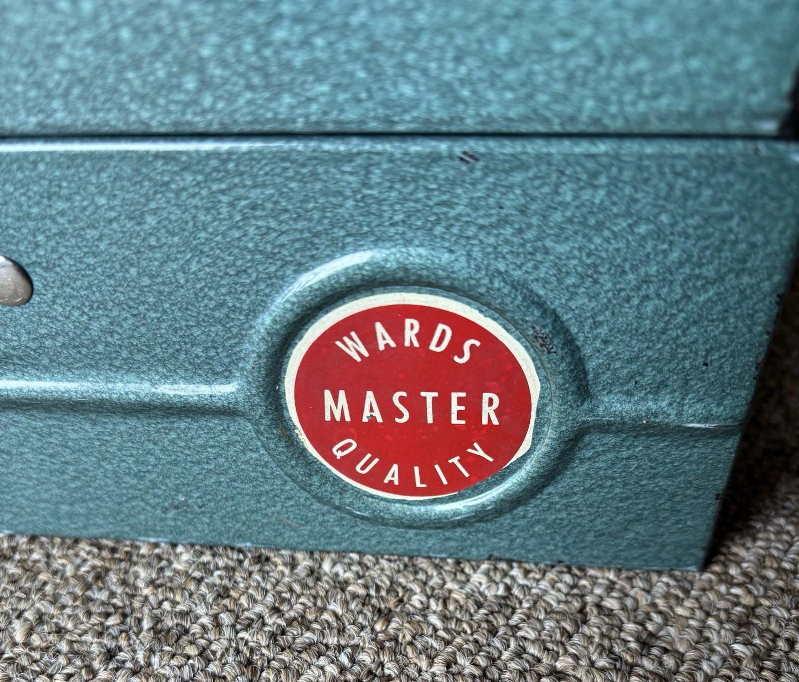 Vintage Green Metal Wards Master Quality 5 Drawer Tackle Box/Cash, Change Tray