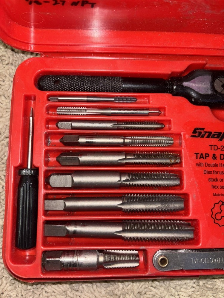 Snap-On TD-2425 Tap & Die Set with Double Hex Complete Set