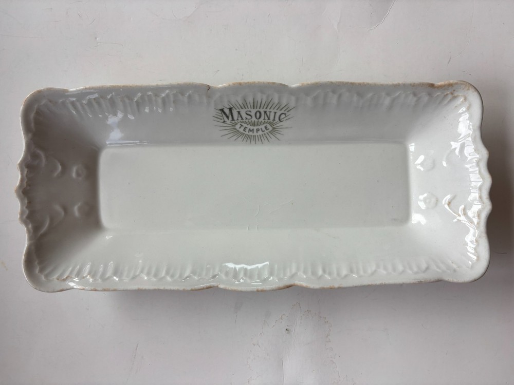 Vintage Masonic Temple Rectangular Tray - Syracuse China