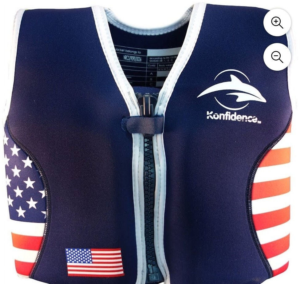 Konfidence Original Life Jacket Stylish Preserver Floatation Device Kids Medium