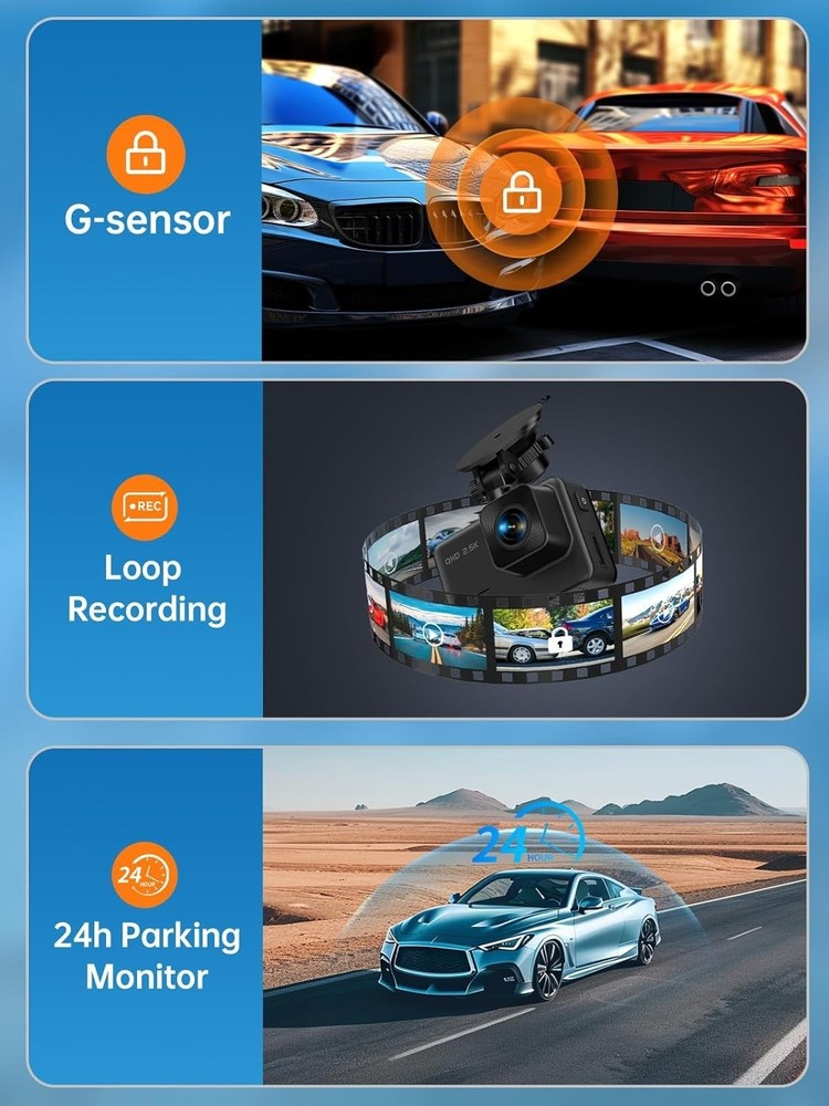High-Resolution Dash Camera Bundle, Night Vision