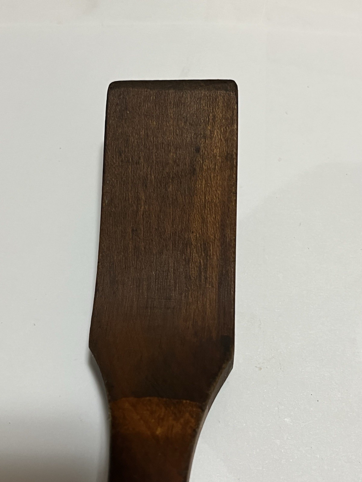 Vintage Wood Handle Lead Solder Paddle 8" Long x 1-3/4" Wide Flat Hardwood NICE